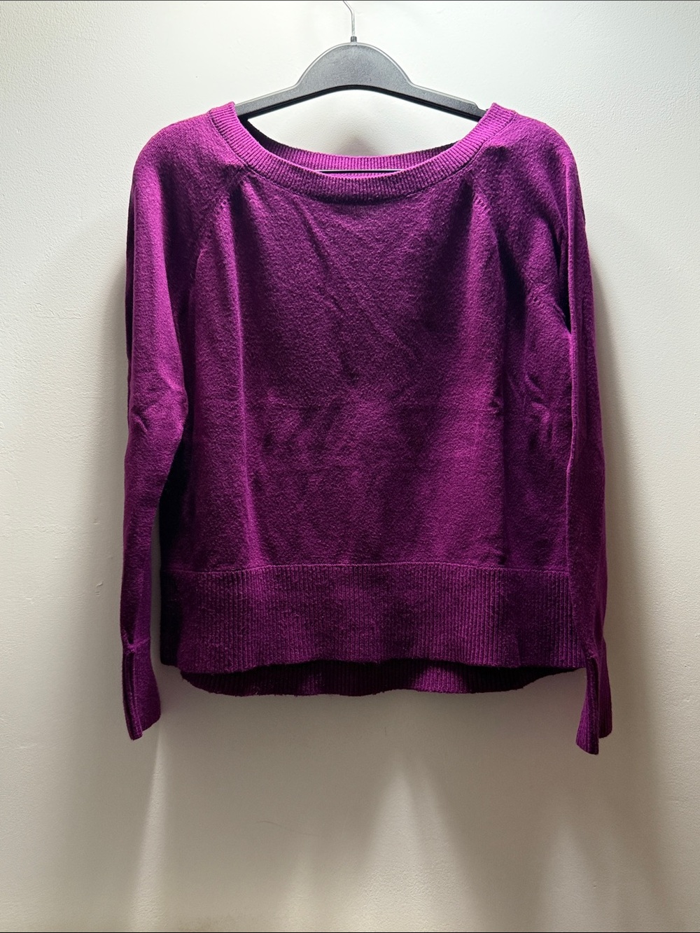 LOFT Women's Scoopneck Sweater in Deep Magenta